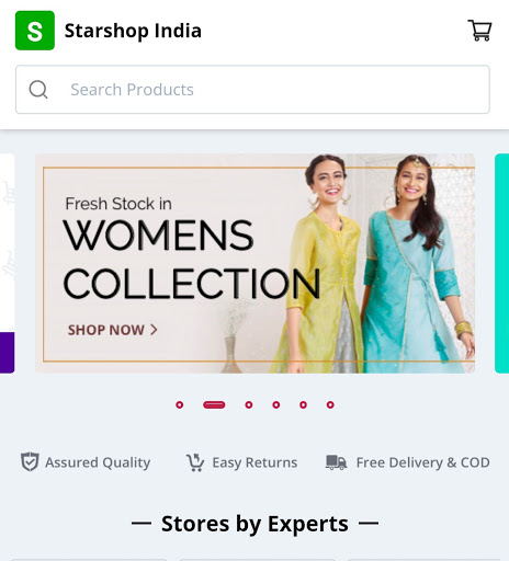 Starshop India : Online Shop Screen 2