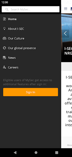MYSEC by I-SEC Screen 2