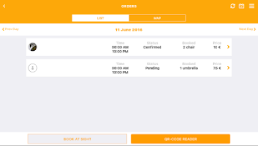Android application Differend Restaurants screenshort