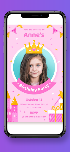 Birthday invitation maker Screen 2