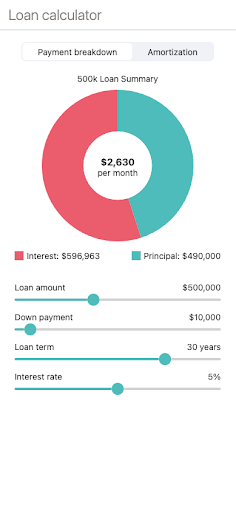 Loan Calculator Screen 2