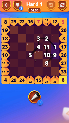 Number Sequence 1-to-25 Puzzle