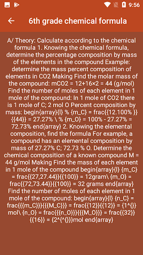 6th Grade Chemistry Formula Screen 3