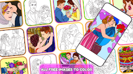 screenshot of Bride & Groom Color by Number