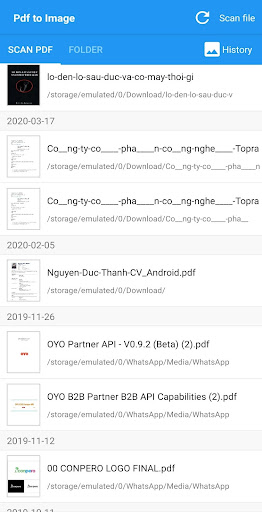 Android application PDF to Image converter - JPG/J screenshort