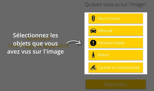 DriveTest - entraînement Screen 3
