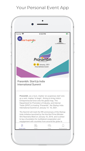 Android application Prarambh: International Summit screenshort