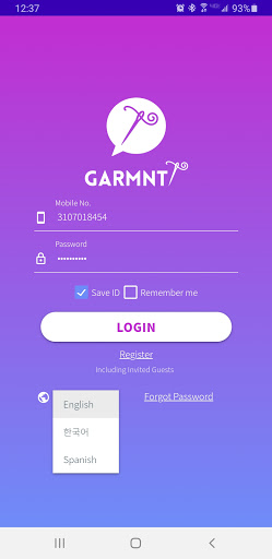 Android application GARMNTT screenshort