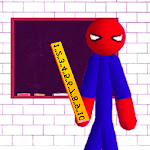 Cover Image of Télécharger Blue Spider Math Teacher Stickman 8.0 APK