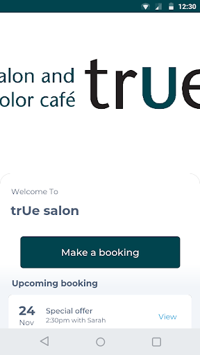 Android application trUe salon screenshort