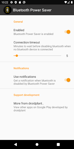 Android application Bluetooth Power Saver screenshort