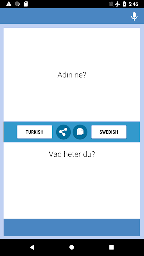 Android application Turkish-Swedish Translator screenshort