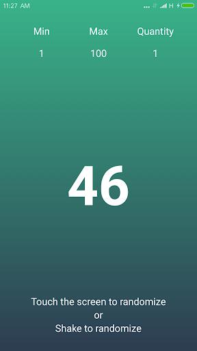 Android application Lucky Number screenshort