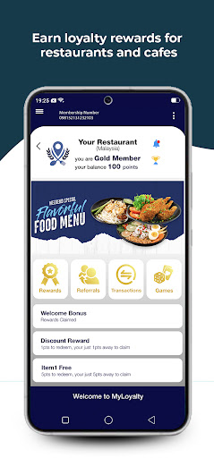 Android application MyloyaltyMate screenshort