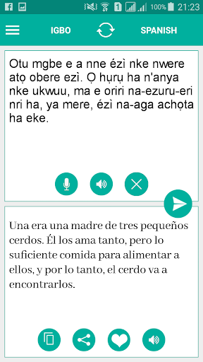 Igbo Spanish Translator Screen 2