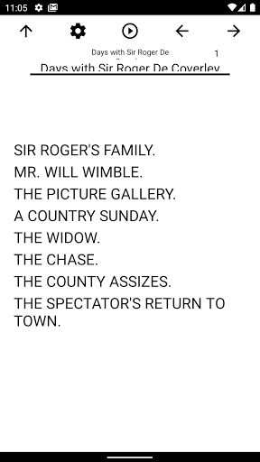 Android application Book, Days with Sir Roger De C screenshort