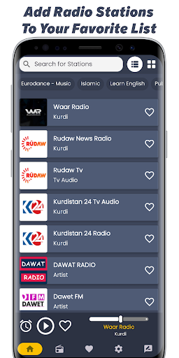 Kurdish Radios - Live Stations Screen 2
