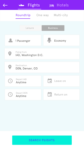 Routespring: Corporate Travel Screen 2