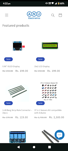 Anu Electronics Shopping App Screen 2