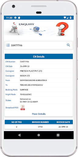OM PDA -Logisticss Franchises Screen 3