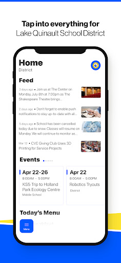 Android application Lake Quinault School District screenshort