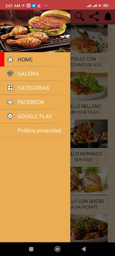 Android application 50 RECETAS DE POLLO / Chicken screenshort