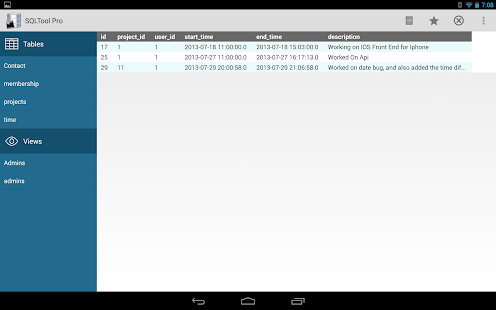 SQLTool Pro Database Editor Capture d'écran