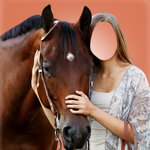 Horse With Girl Photo Suit logo
