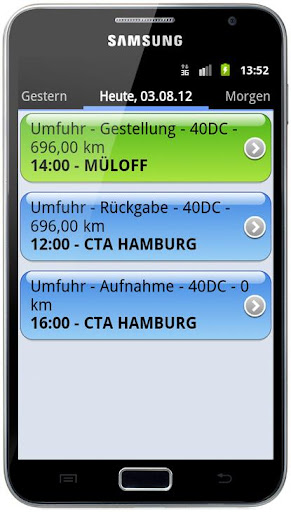 cargo support - Fahrer-App alte App
