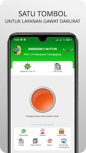 Tulungagung Emergency Button Screen 2