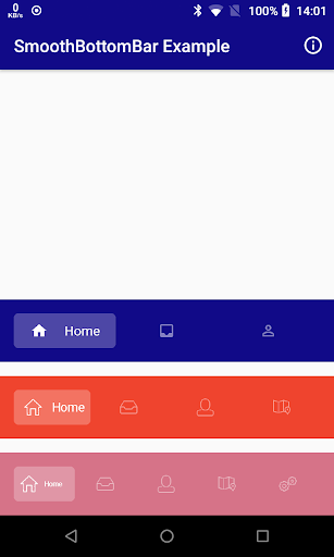 Android application BottomNavigationView screenshort
