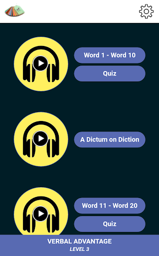 Android application Verbal Advantage - Level 3 screenshort