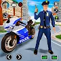 US Police Motor Bike Chase