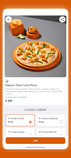 Tossin Pizza Online Delivery Screen 3