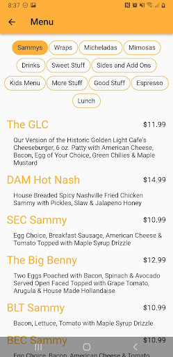 Golden Waffle Company Screen 2