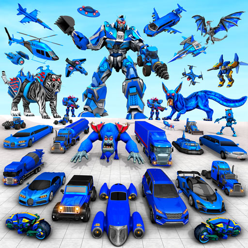 Police Tiger Robot Car Game 3d 4.3 Icon