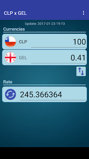 Android application Chile Peso x Georgian Lari screenshort
