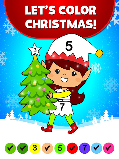 Android application Xmas Coloring Book By Numbers screenshort