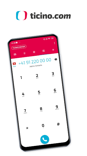 Android application Ticinocom VoIP screenshort