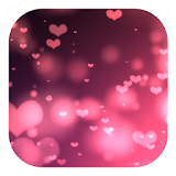 Pink heart love live wallpaper icon