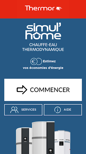 Android application Chauffe-eau Thermodynamique screenshort
