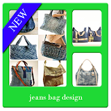 Jeans bag design icon
