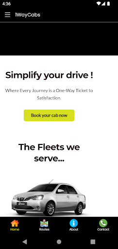 1WayCabs Screen 3