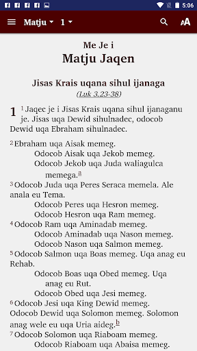 Android application Amele Bible screenshort