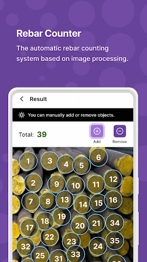 Android application Rebar Counter screenshort