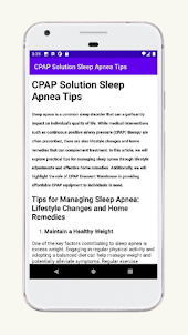 CPAP Solution Sleep Apnea Tips