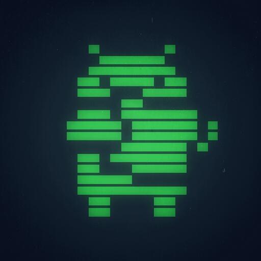1-BIT GREEN Icon Theme logo