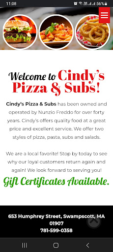 Cindys Pizza & Subs Screen 2
