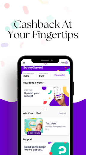 Android application SavvySaver - Shop & Earn screenshort