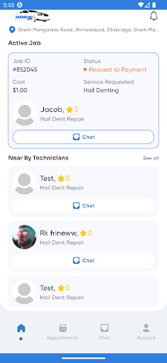 Android application Hail Dent Repair screenshort